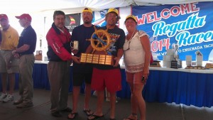 The winning crew: Mike, Bobby, Boband Dianna